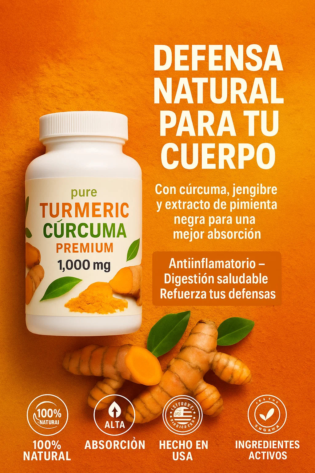 🌿 TURMERIC CÚRCUMA PREMIUM